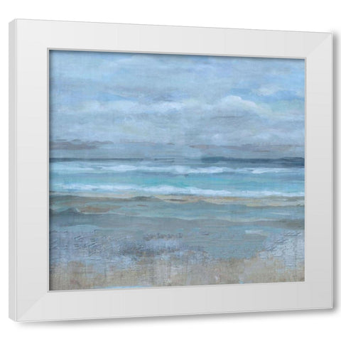 Sqare Abstract Dark White Modern Wood Framed Art Print by Wiley, Marta