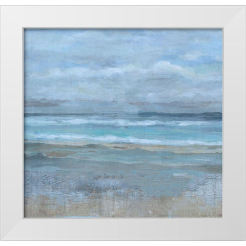 Sqare Abstract Dark White Modern Wood Framed Art Print by Wiley, Marta