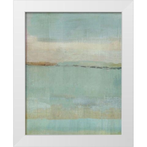 Sandy Beach Abstract White Modern Wood Framed Art Print by Wiley, Marta