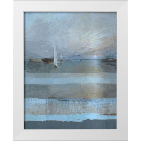Classical Sail Blue White Modern Wood Framed Art Print by Wiley, Marta