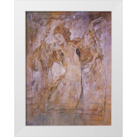 Dream Dancer White Modern Wood Framed Art Print by Wiley, Marta