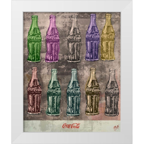 Coke Print II White Modern Wood Framed Art Print by Wiley, Marta