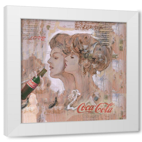 Coke Classical Romance White Modern Wood Framed Art Print by Wiley, Marta