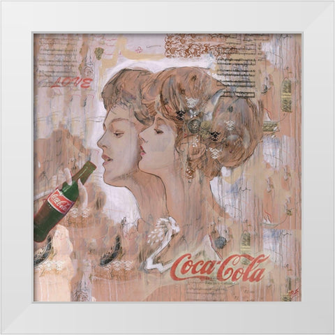 Coke Classical Romance White Modern Wood Framed Art Print by Wiley, Marta