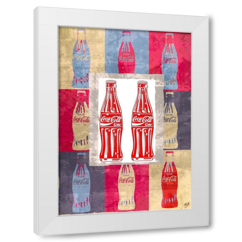 Coke Print III White Modern Wood Framed Art Print by Wiley, Marta