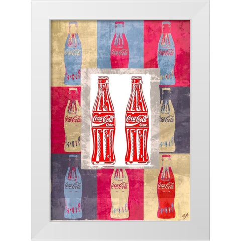 Coke Print III White Modern Wood Framed Art Print by Wiley, Marta