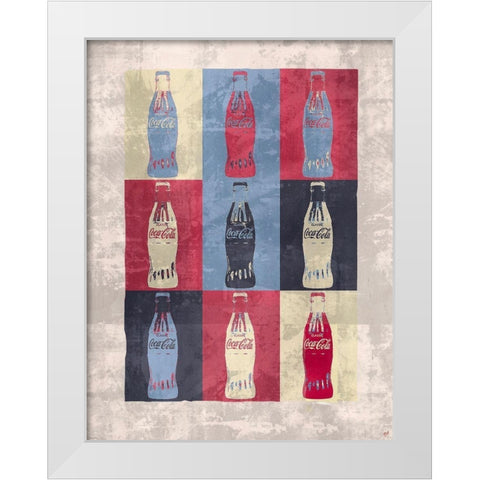 Coke Boxes White Modern Wood Framed Art Print by Wiley, Marta