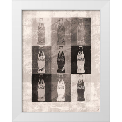 Coke Boxes Brown White Modern Wood Framed Art Print by Wiley, Marta