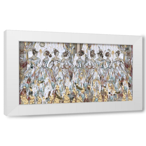 Blue Bells I White Modern Wood Framed Art Print by Wiley, Marta