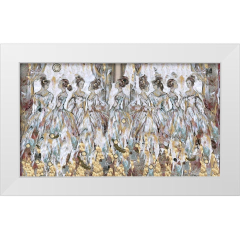 Blue Bells I White Modern Wood Framed Art Print by Wiley, Marta