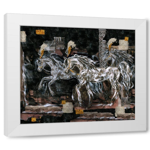 Prance Square Format White Modern Wood Framed Art Print by Wiley, Marta