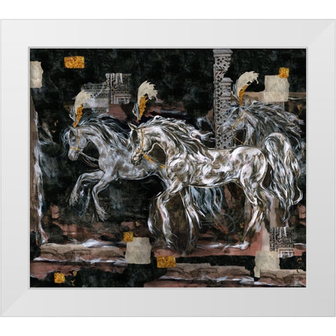 Prance Square Format White Modern Wood Framed Art Print by Wiley, Marta