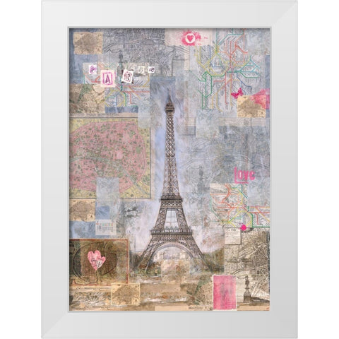 Paris I White Modern Wood Framed Art Print by Wiley, Marta