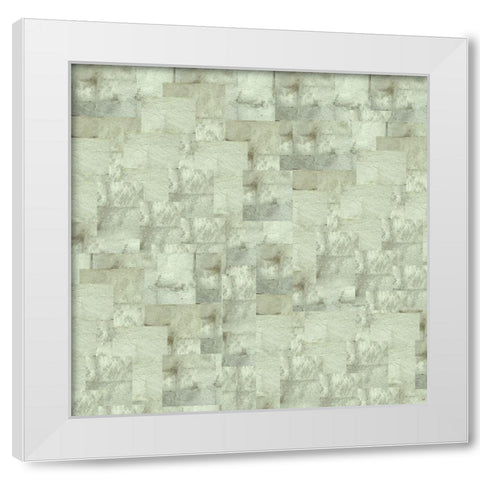 Gold Squares Abstract Green White Modern Wood Framed Art Print by Wiley, Marta