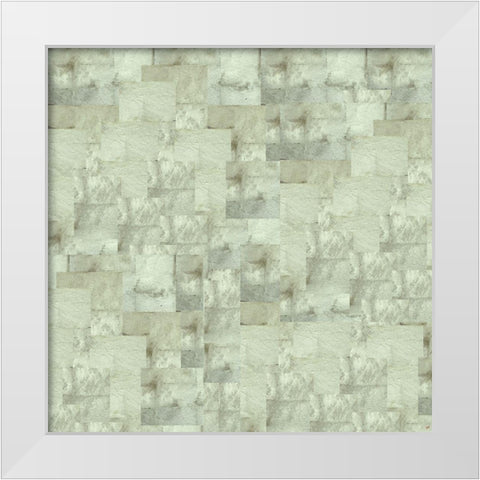 Gold Squares Abstract Green White Modern Wood Framed Art Print by Wiley, Marta