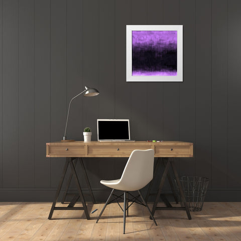 Purple Abstract White Modern Wood Framed Art Print by Wiley, Marta