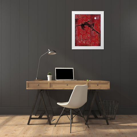 Pole Dancer II White Modern Wood Framed Art Print by Wiley, Marta