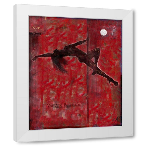 Pole Dancer II White Modern Wood Framed Art Print by Wiley, Marta