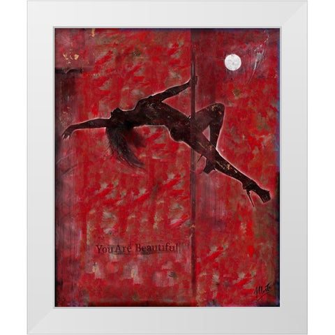 Pole Dancer II White Modern Wood Framed Art Print by Wiley, Marta