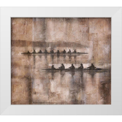 Sculling II Sepia White Modern Wood Framed Art Print by Wiley, Marta