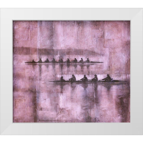 Sculling IIII Purple White Modern Wood Framed Art Print by Wiley, Marta