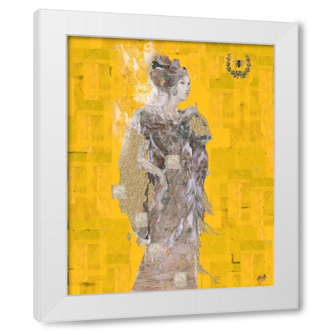 Queen Bee II White Modern Wood Framed Art Print by Wiley, Marta