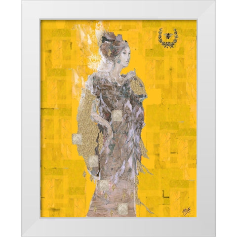 Queen Bee II White Modern Wood Framed Art Print by Wiley, Marta