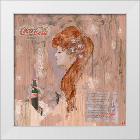 Romantic Coke II White Modern Wood Framed Art Print by Wiley, Marta
