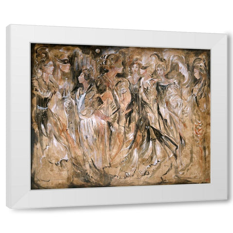 Mystic I Brown White Modern Wood Framed Art Print by Wiley, Marta