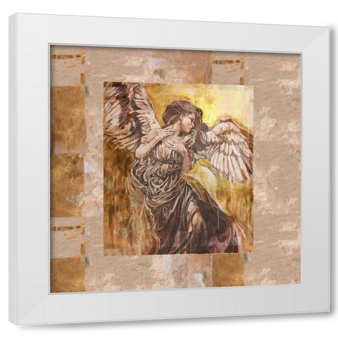 Glorious Angel I White Modern Wood Framed Art Print by Wiley, Marta