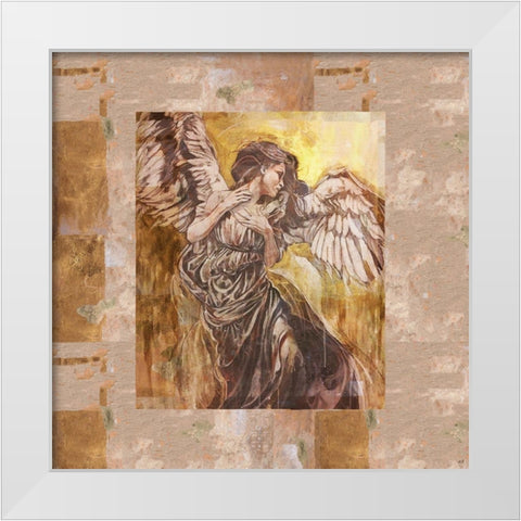 Glorious Angel I White Modern Wood Framed Art Print by Wiley, Marta