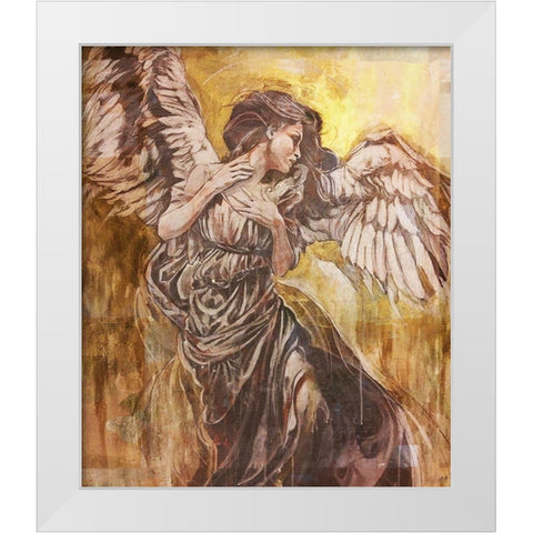 Glorious Angel II White Modern Wood Framed Art Print by Wiley, Marta