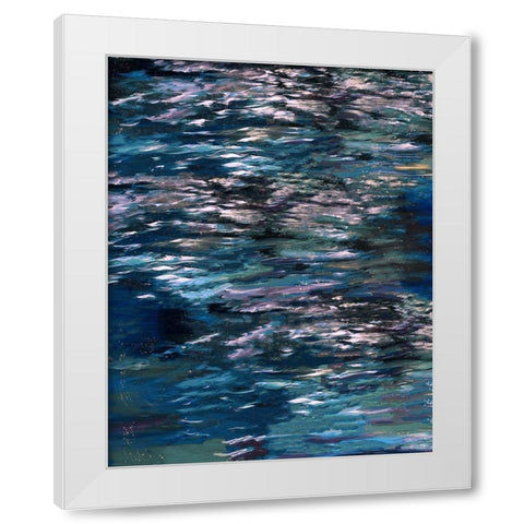 Blue River Study White Modern Wood Framed Art Print by Wiley, Marta