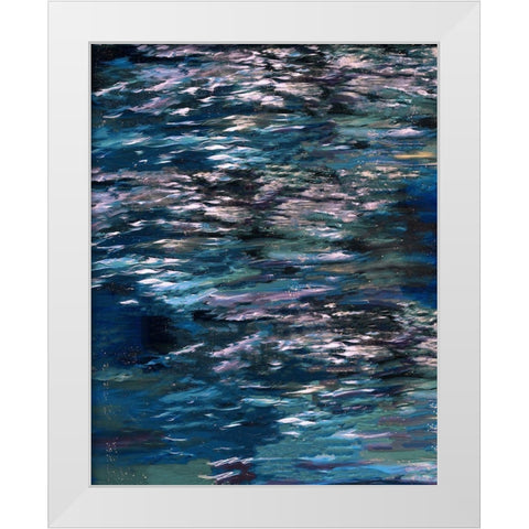 Blue River Study White Modern Wood Framed Art Print by Wiley, Marta