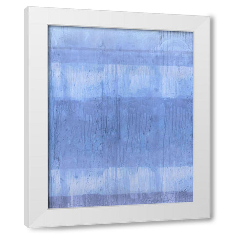 Light Blue Abstract White Modern Wood Framed Art Print by Wiley, Marta