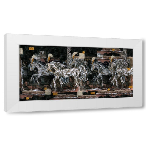 Pracer Horizontal White Modern Wood Framed Art Print by Wiley, Marta