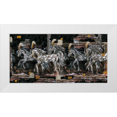 Pracer Horizontal White Modern Wood Framed Art Print by Wiley, Marta