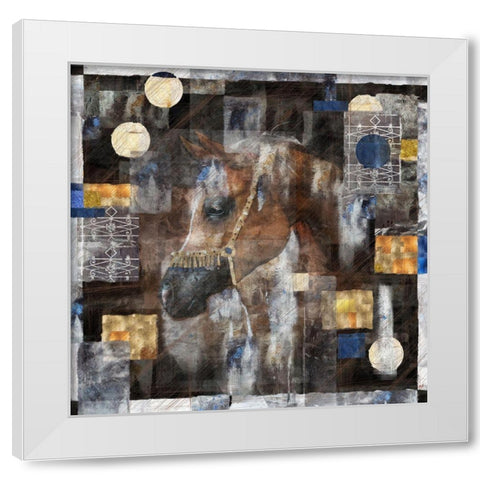 Horse I sepia tint White Modern Wood Framed Art Print by Wiley, Marta