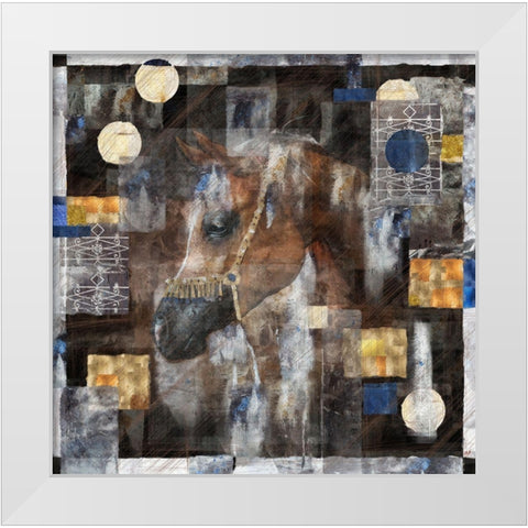 Horse I sepia tint White Modern Wood Framed Art Print by Wiley, Marta