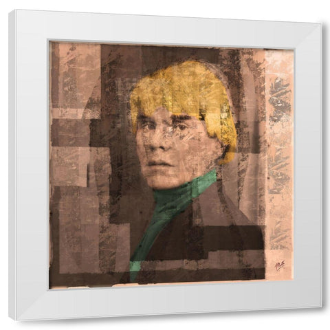 Andy Warhol Silkscreen I White Modern Wood Framed Art Print by Wiley, Marta