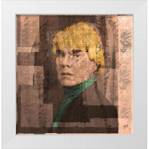 Andy Warhol Silkscreen I White Modern Wood Framed Art Print by Wiley, Marta