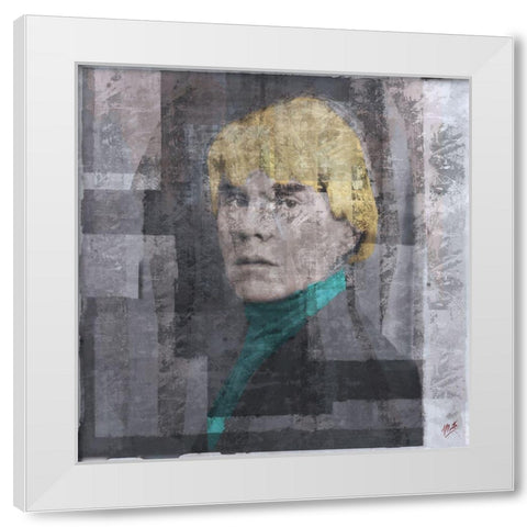 Andy Warhol Silkscreen I White Modern Wood Framed Art Print by Wiley, Marta