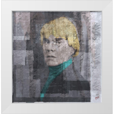 Andy Warhol Silkscreen I White Modern Wood Framed Art Print by Wiley, Marta