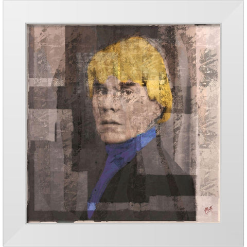 Andy Warhol Silkscreen I White Modern Wood Framed Art Print by Wiley, Marta
