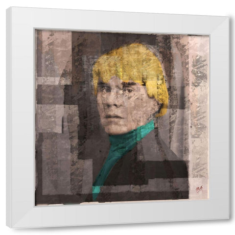 Andy Warhol Silkscreen I White Modern Wood Framed Art Print by Wiley, Marta