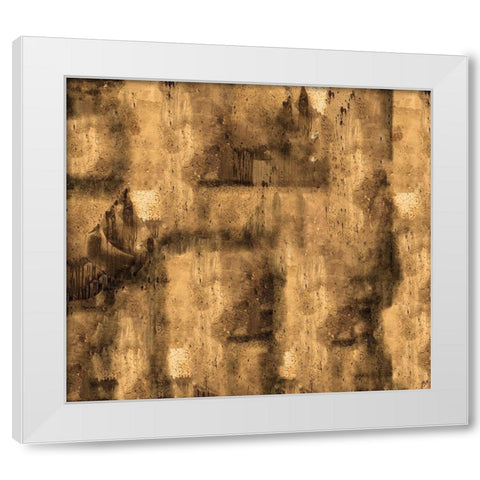 Abstact Ochre White Modern Wood Framed Art Print by Wiley, Marta