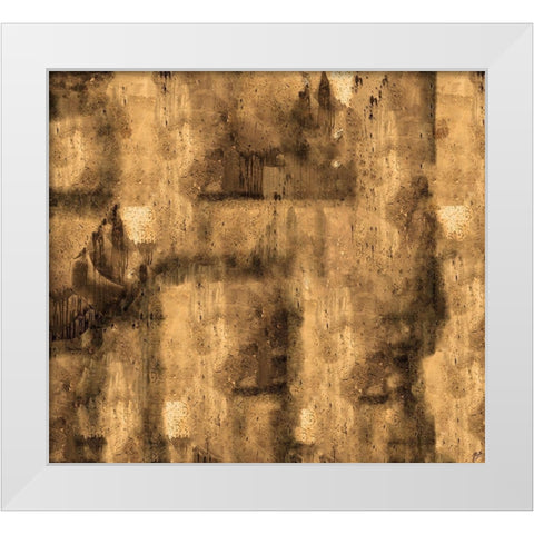 Abstact Ochre White Modern Wood Framed Art Print by Wiley, Marta