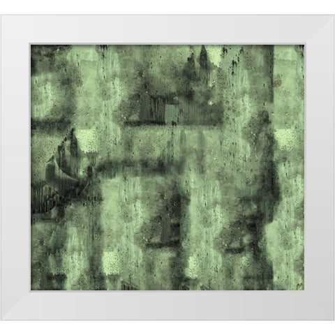 Abstract Green White Modern Wood Framed Art Print by Wiley, Marta