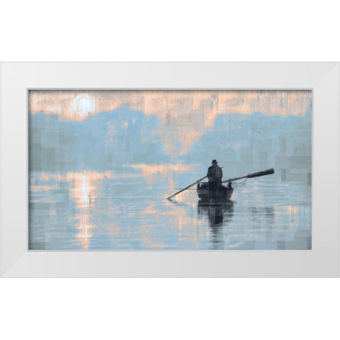Peace Sunset White Modern Wood Framed Art Print by Wiley, Marta