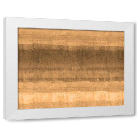 Ocean study Ochre White Modern Wood Framed Art Print by Wiley, Marta